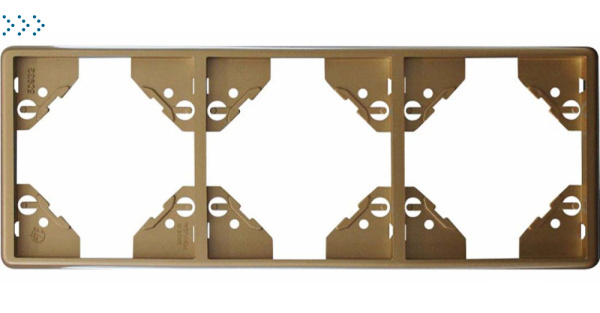 Вертикальная тройная рамка, шампань (50932 TCH) Вертикальная тройная рамка, шампань (50932 TCH)